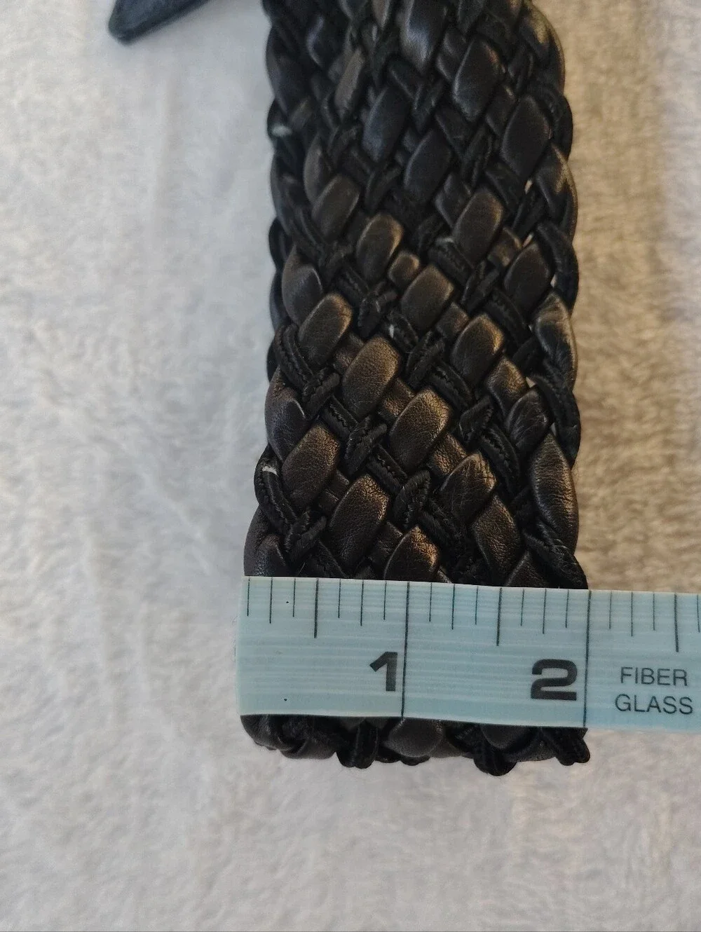 Black Braided Stretch Belt with Gold Accents - Women Accessories